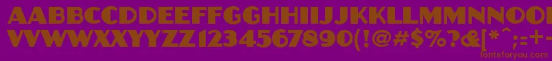 Czcionka Anchorjack – brązowe czcionki na fioletowym tle