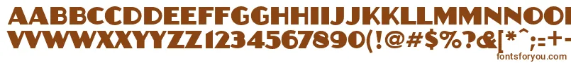 Czcionka Anchorjack – brązowe czcionki