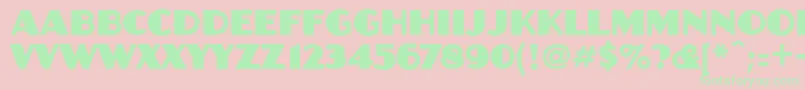 Anchorjack Font – Green Fonts on Pink Background