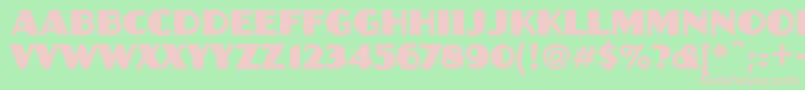 Anchorjack-fontti – vaaleanpunaiset fontit vihreällä taustalla