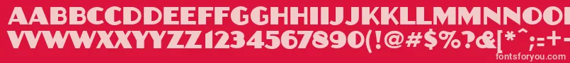 Fonte Anchorjack – fontes rosa em um fundo vermelho