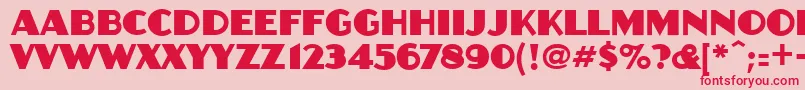 Anchorjack Font – Red Fonts on Pink Background