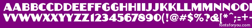 フォントAnchorjack – 紫の背景に白い文字