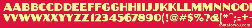 Anchorjack Font – Yellow Fonts on Red Background