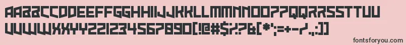 SunkFoalBrother-Schriftart – Schwarze Schriften auf rosa Hintergrund