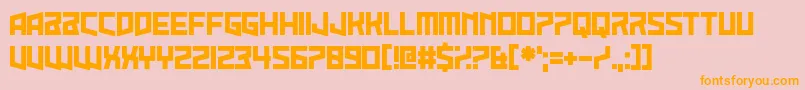 SunkFoalBrother Font – Orange Fonts on Pink Background