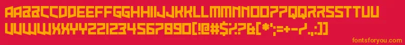 SunkFoalBrother-Schriftart – Orangefarbene Schriften auf rotem Hintergrund