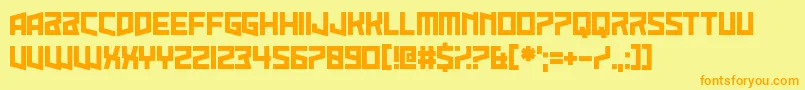 SunkFoalBrother Font – Orange Fonts on Yellow Background