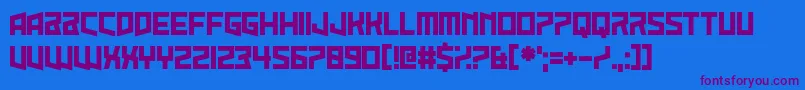 SunkFoalBrother-Schriftart – Violette Schriften auf blauem Hintergrund