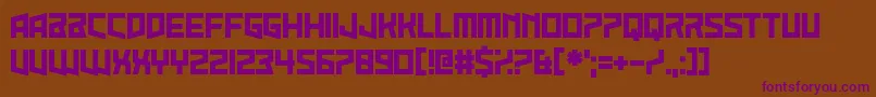 SunkFoalBrother Font – Purple Fonts on Brown Background