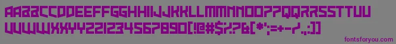 フォントSunkFoalBrother – 紫色のフォント、灰色の背景