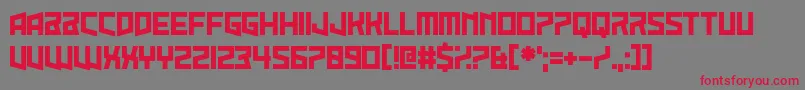 Czcionka SunkFoalBrother – czerwone czcionki na szarym tle