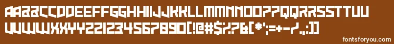 フォントSunkFoalBrother – 茶色の背景に白い文字