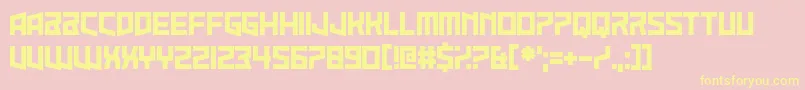 SunkFoalBrother-Schriftart – Gelbe Schriften auf rosa Hintergrund