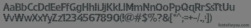 フォントSpottedFever – 黒い文字の灰色の背景