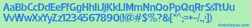 SpottedFever Font – Blue Fonts on Green Background