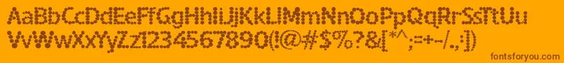 SpottedFever Font – Brown Fonts on Orange Background