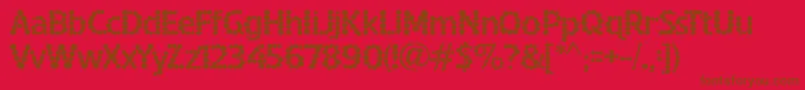 フォントSpottedFever – 赤い背景に茶色の文字
