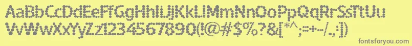 SpottedFever Font – Gray Fonts on Yellow Background