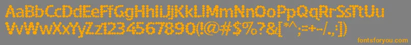 SpottedFever Font – Orange Fonts on Gray Background