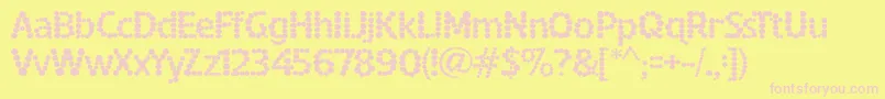 SpottedFever Font – Pink Fonts on Yellow Background