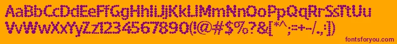 SpottedFever Font – Purple Fonts on Orange Background