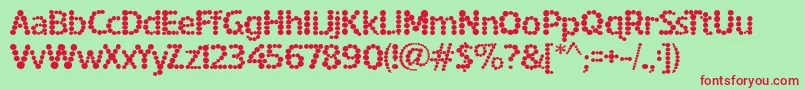 SpottedFever Font – Red Fonts on Green Background