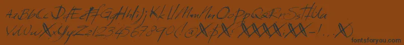 DkSundayMonday Font – Black Fonts on Brown Background