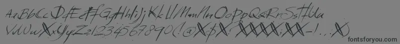 DkSundayMonday Font – Black Fonts on Gray Background