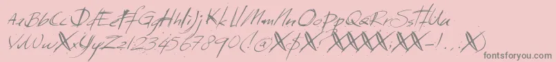 DkSundayMonday Font – Gray Fonts on Pink Background