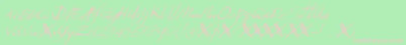 DkSundayMonday Font – Pink Fonts on Green Background