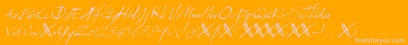 DkSundayMonday Font – Pink Fonts on Orange Background