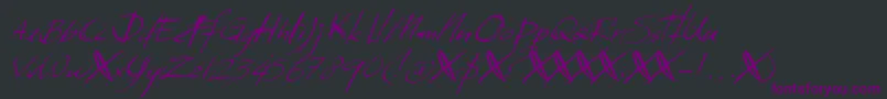 DkSundayMonday Font – Purple Fonts on Black Background
