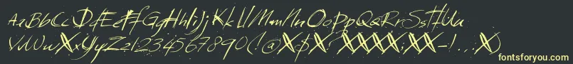 DkSundayMonday Font – Yellow Fonts on Black Background