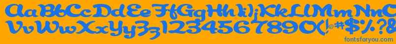 AbracadabraRegularTtnorm Font – Blue Fonts on Orange Background