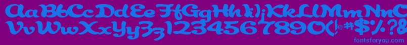 AbracadabraRegularTtnorm Font – Blue Fonts on Purple Background