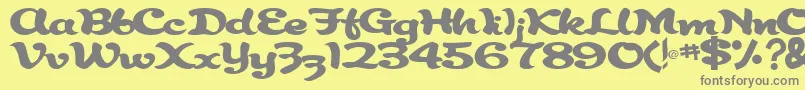 AbracadabraRegularTtnorm Font – Gray Fonts on Yellow Background