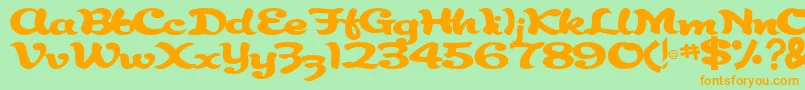 AbracadabraRegularTtnorm Font – Orange Fonts on Green Background