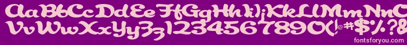 AbracadabraRegularTtnorm Font – Pink Fonts on Purple Background