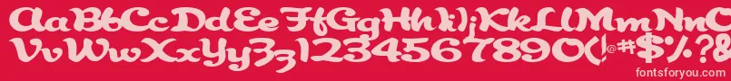 AbracadabraRegularTtnorm Font – Pink Fonts on Red Background