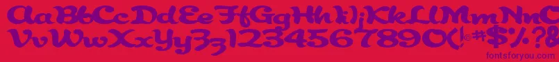 AbracadabraRegularTtnorm Font – Purple Fonts on Red Background