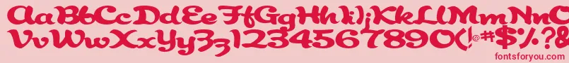 AbracadabraRegularTtnorm Font – Red Fonts on Pink Background