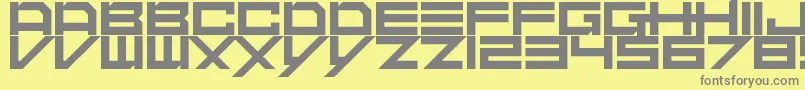 DubstepHeroes Font – Gray Fonts on Yellow Background