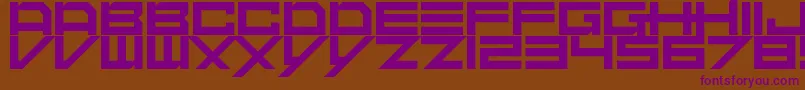 DubstepHeroes Font – Purple Fonts on Brown Background