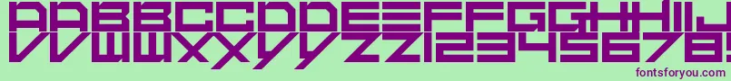 DubstepHeroes Font – Purple Fonts on Green Background