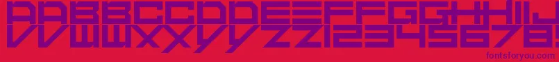 DubstepHeroes Font – Purple Fonts on Red Background