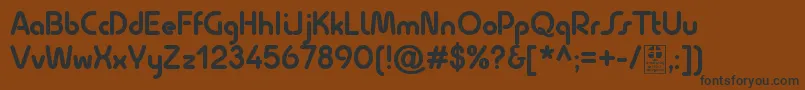 QuesatBoldDemo Font – Black Fonts on Brown Background