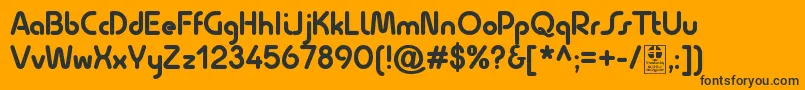 QuesatBoldDemo-Schriftart – Schwarze Schriften auf orangefarbenem Hintergrund