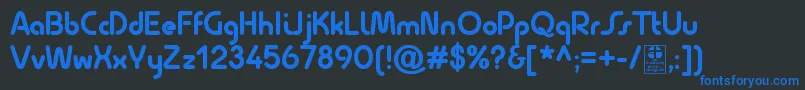 フォントQuesatBoldDemo – 黒い背景に青い文字