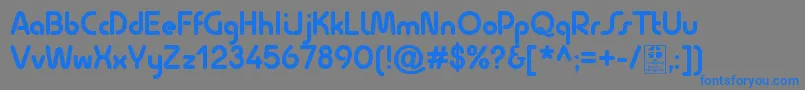 フォントQuesatBoldDemo – 灰色の背景に青い文字